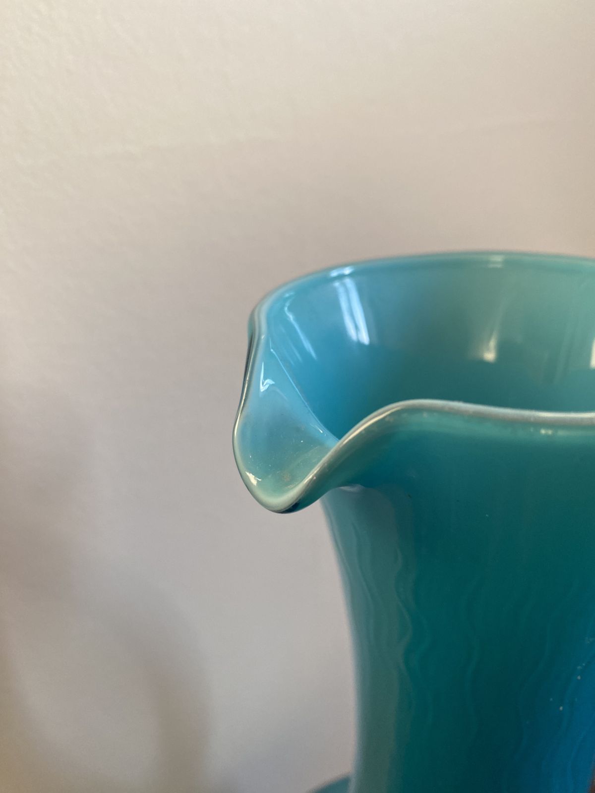 Retro Stelvia (Empoli) Turquoise Jug Pitcher 1960s photo for sale