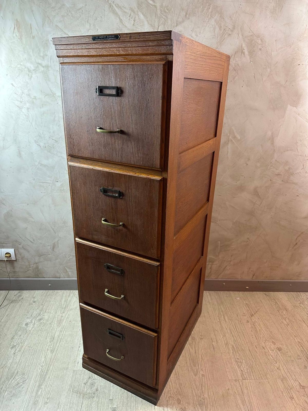 photo for sale Oak Filing Cabinet, 1920s, Vintage