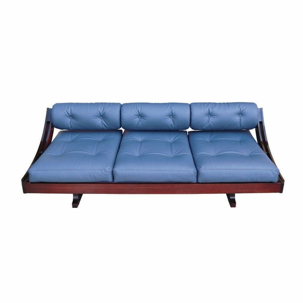 Gs195 Gianni Songia Daybed In Navy Blue Andrew Muirhead Fine Scottish Leather, Italy, 1963 photo furniture