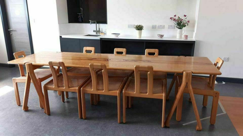 Bespoke George Ingham Ash Dining Table And Chairs photo vinterior