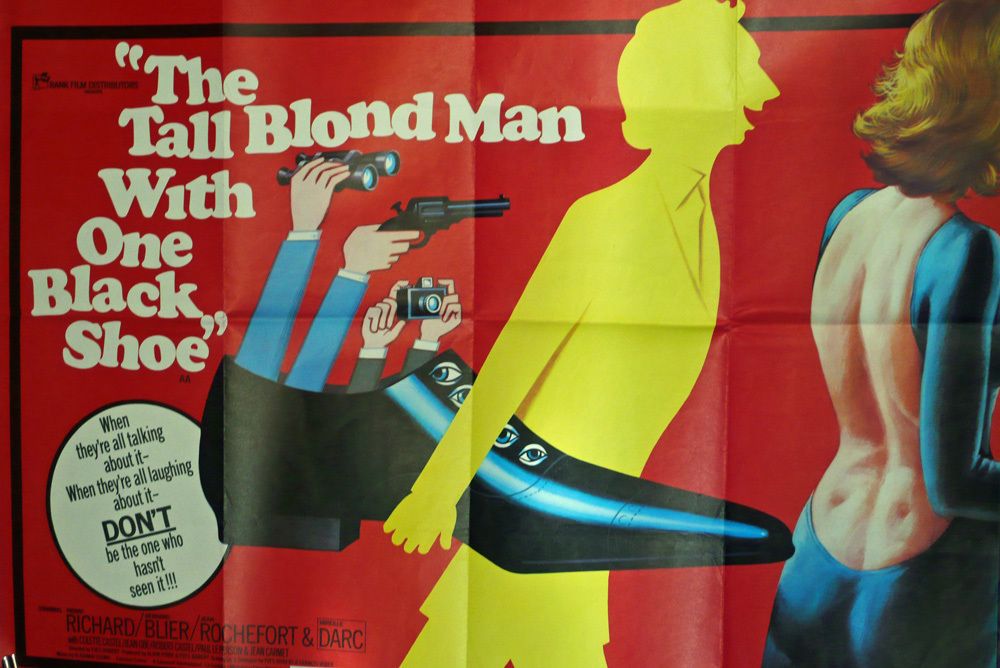 Tall Blonde Man With One Black Shoe – Original Uk Movie Poster, 1972