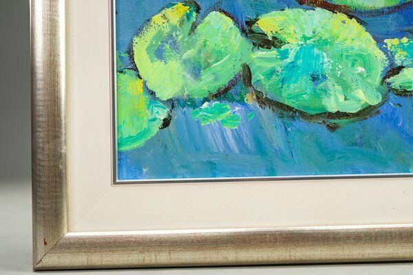 H.Hess, Water Lilies, 1980s, Oil On Canvas photo 653.0