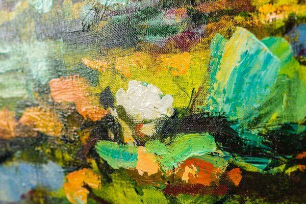Art H.Hess, Water Lilies, 1980s, Oil On Canvas photo