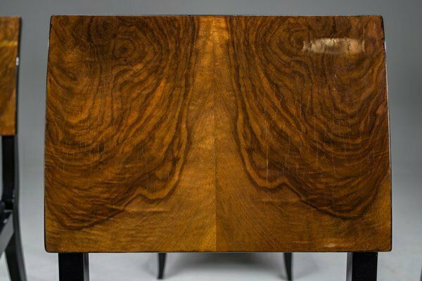 Art Deco French Walnut & Burl Dining Set, 1930s, Set Of 7 photo furniture