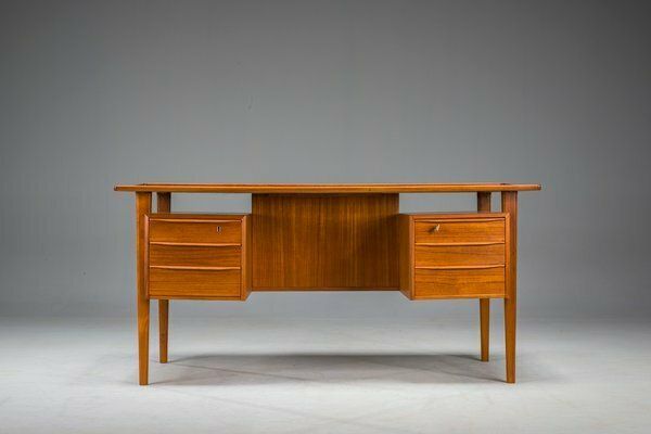 2511.0 Danish Teak Desk By Peter Lovig Nielsen For Hedensted Mobelfabrik, 1972 photo