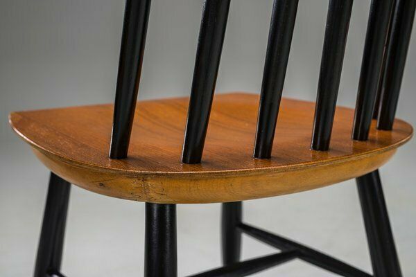 photo vintage Fanett Dining Chairs Attributed To Ilmari Tapiovaara, 1960s, Set Of 5