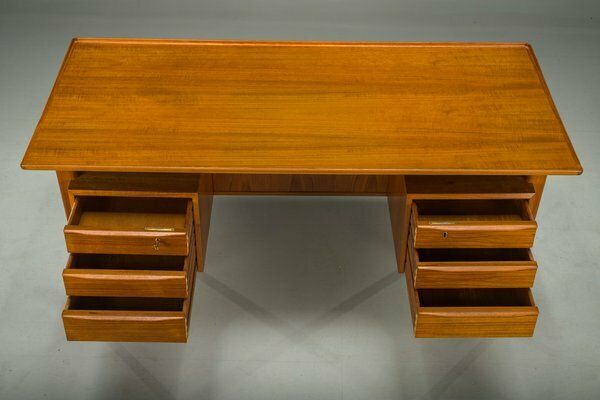 Danish Teak Desk By Peter Lovig Nielsen For Hedensted Mobelfabrik, 1964 photo buy