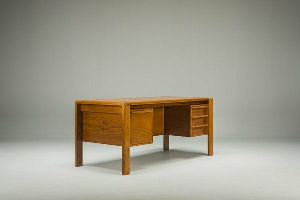 Mid Century Teak Freestanding Desk From Gv Møbler, 1960s