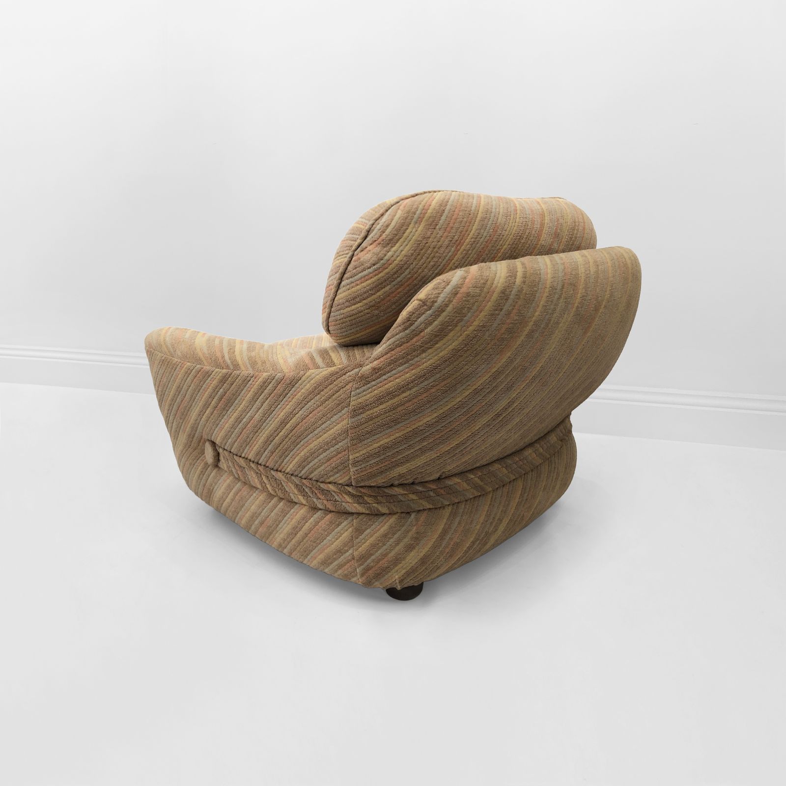 Pastel Striped Italian Zorzi Armchair Mid Century 1970s Vintage Chair Seat photo buy