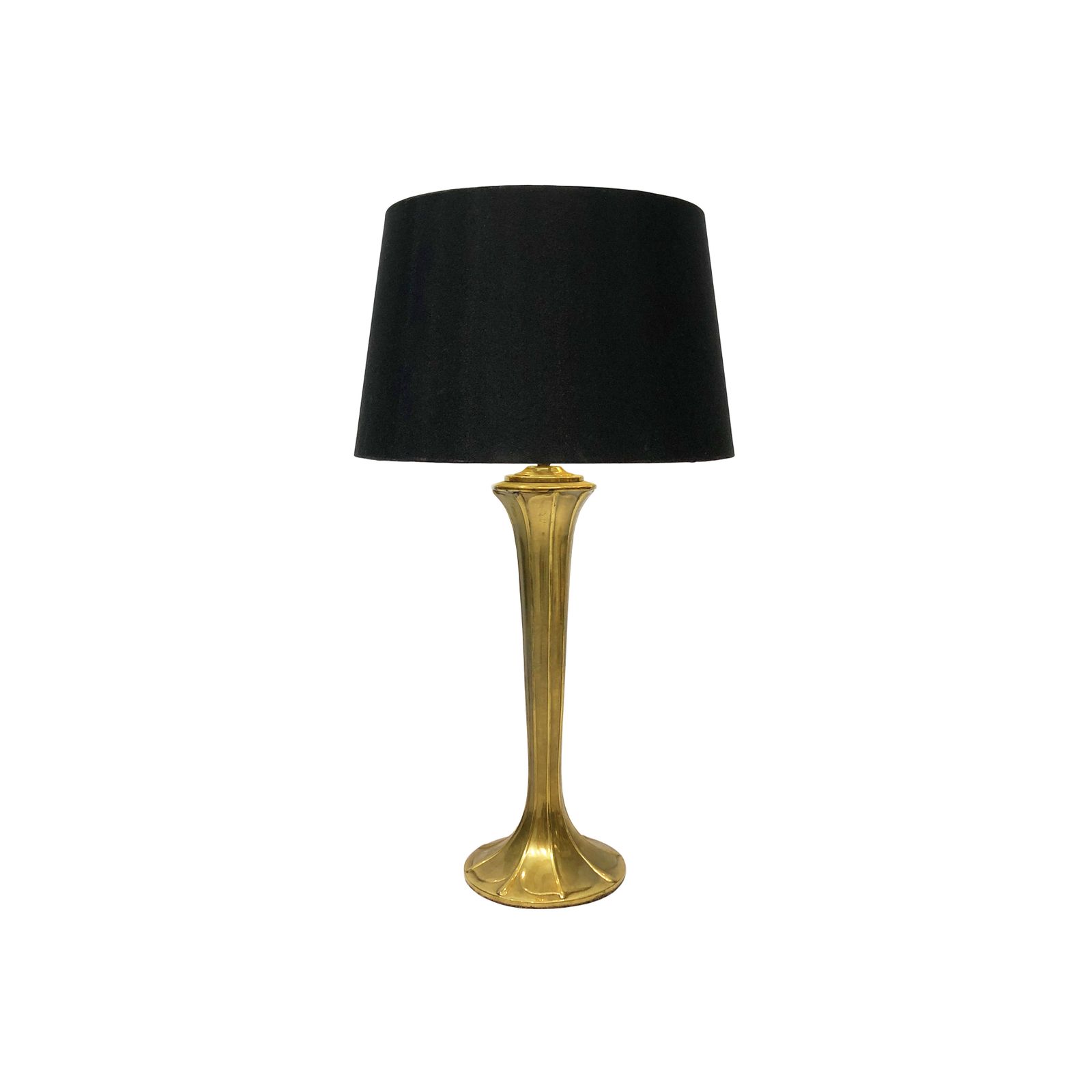 Brass Art Nouveau Style Table Lamp 1970s Glamour Chic Jugendstil Light