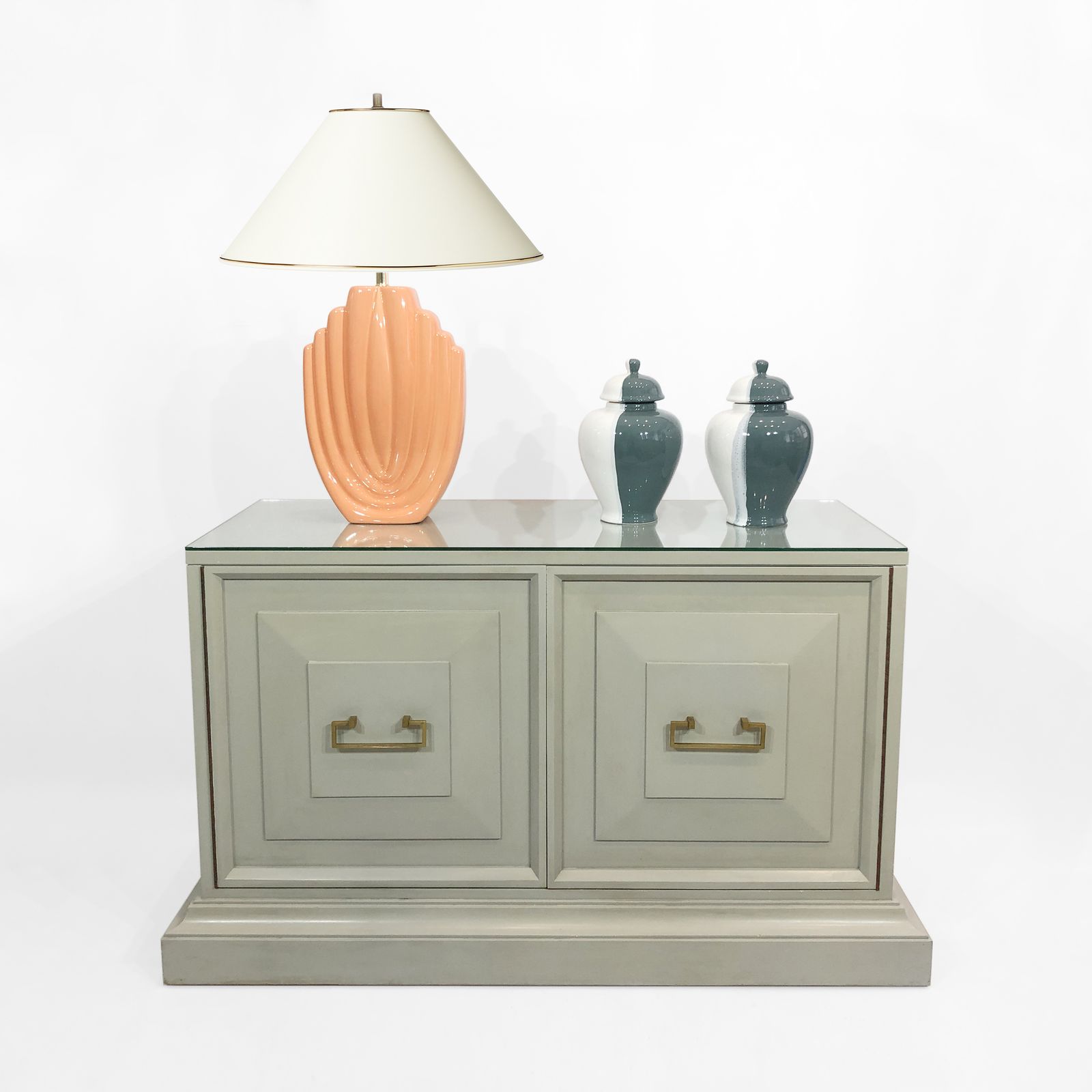 Neo Classical Duck Egg Cabinet On Plinth 1970s USA Blue Chinoiserie Vintage photo vinterior