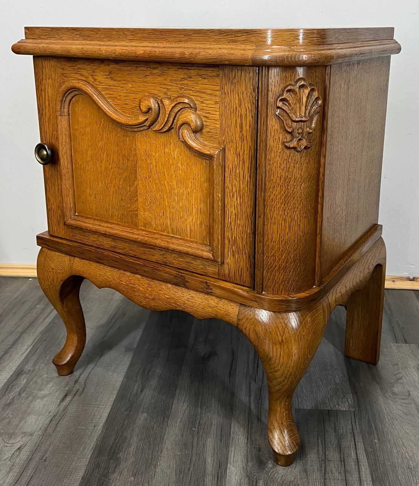 Pair Of French Louis XVI Bedside Tables Nightstands Cabinets Lot 3450 photo vintage