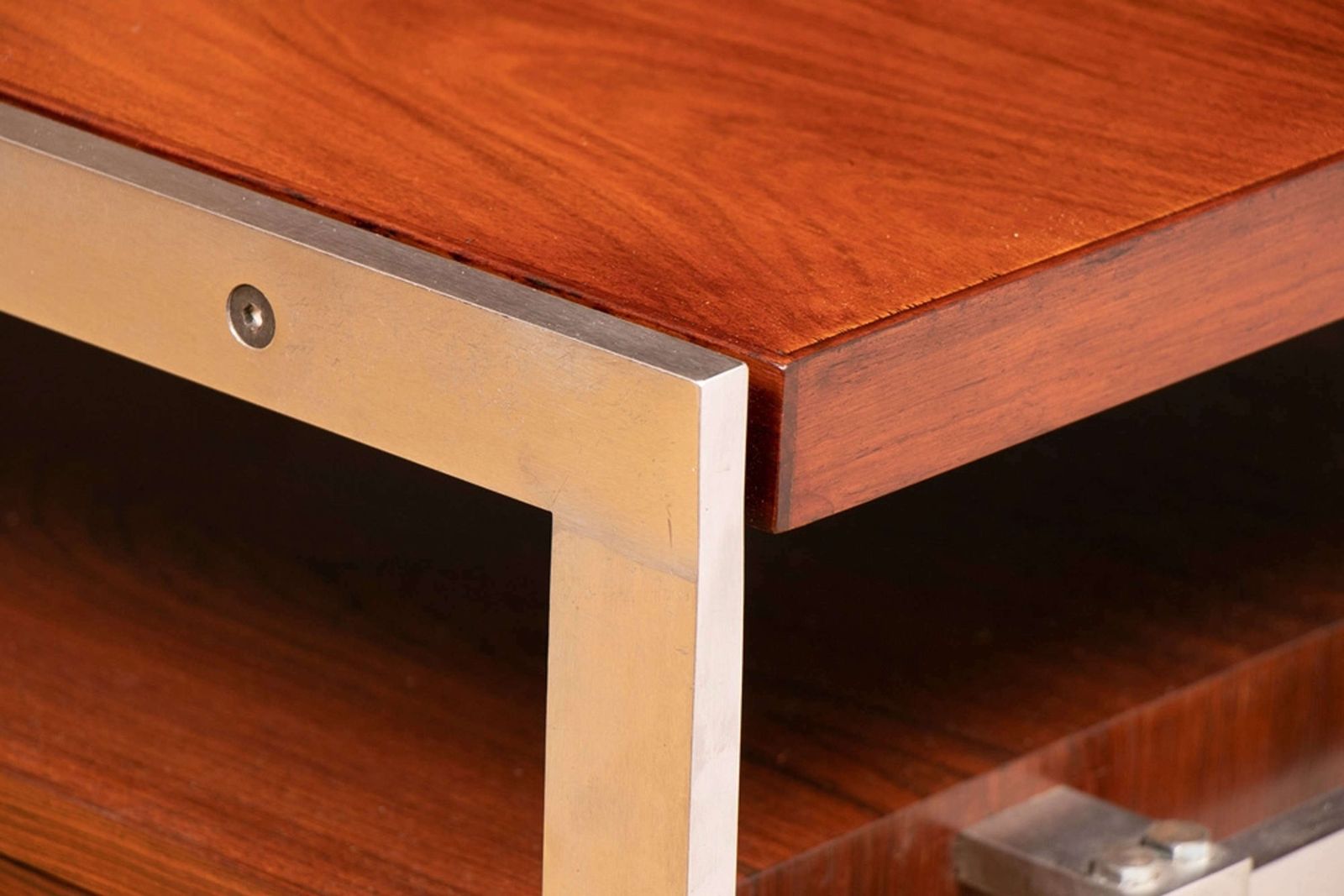 Furniture Preben Fabricius And Jorgen Kastholm Chrome And Rosewood Desk By Bo Ex photo