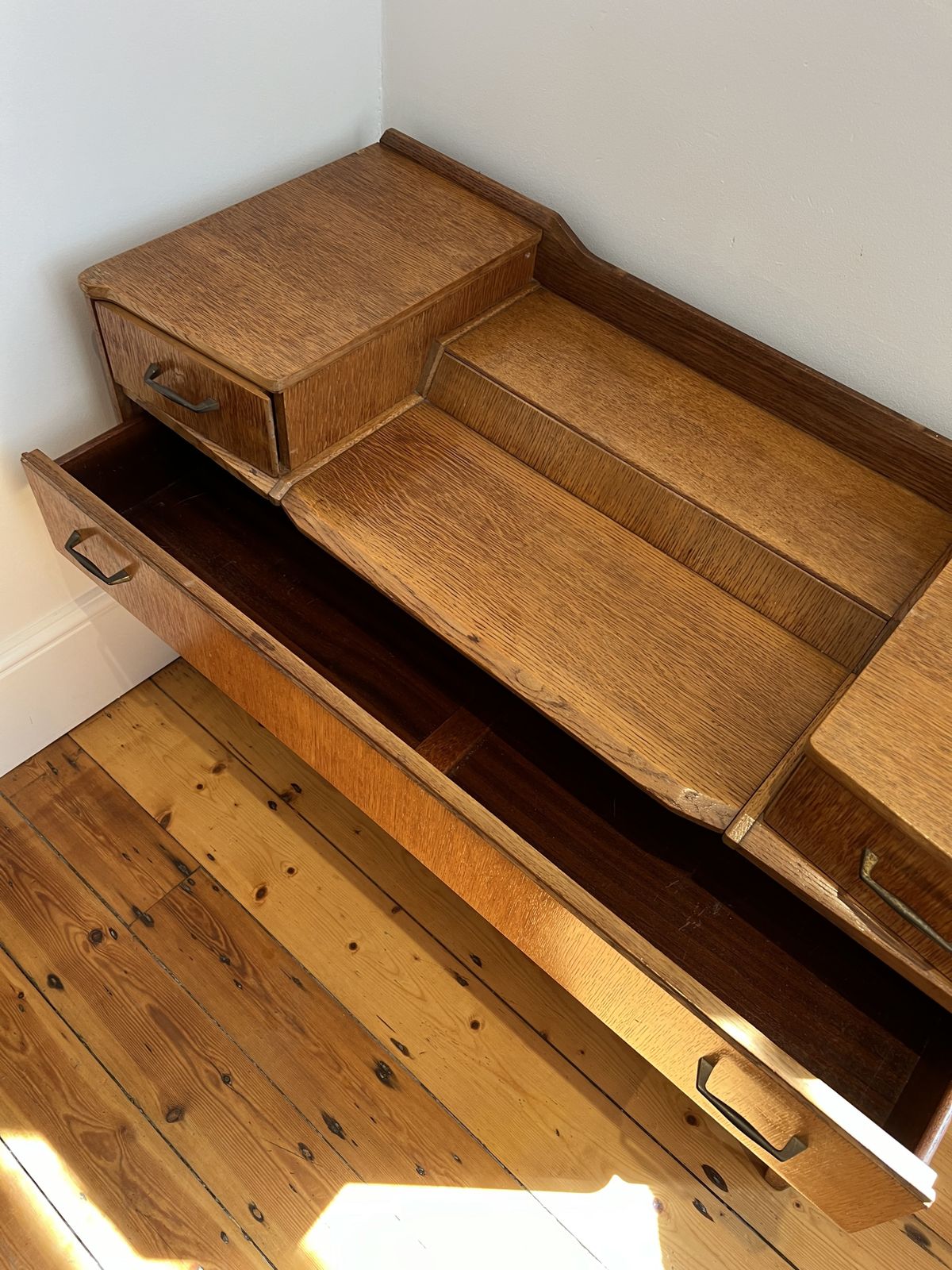 Mid Century Lebus Oak Chest Of Drawers photo for sale