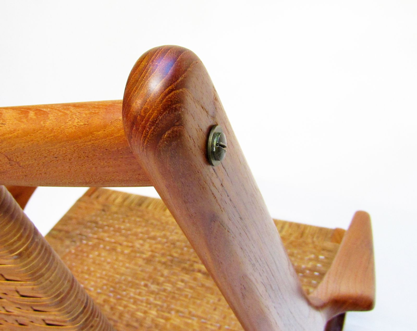 photo vinterior 1950s Danish "Model 300" Lounge Chair In Teak & Cane By Arne Hovmand Olsen