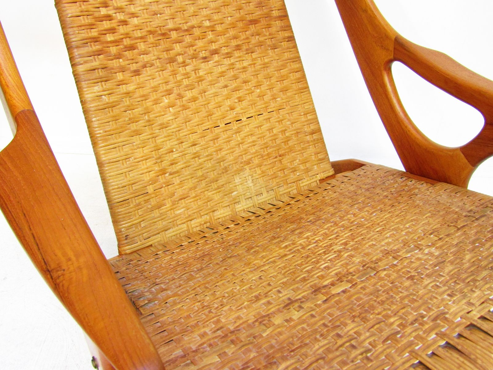 5500.0 1950s Danish "Model 300" Lounge Chair In Teak & Cane By Arne Hovmand Olsen photo