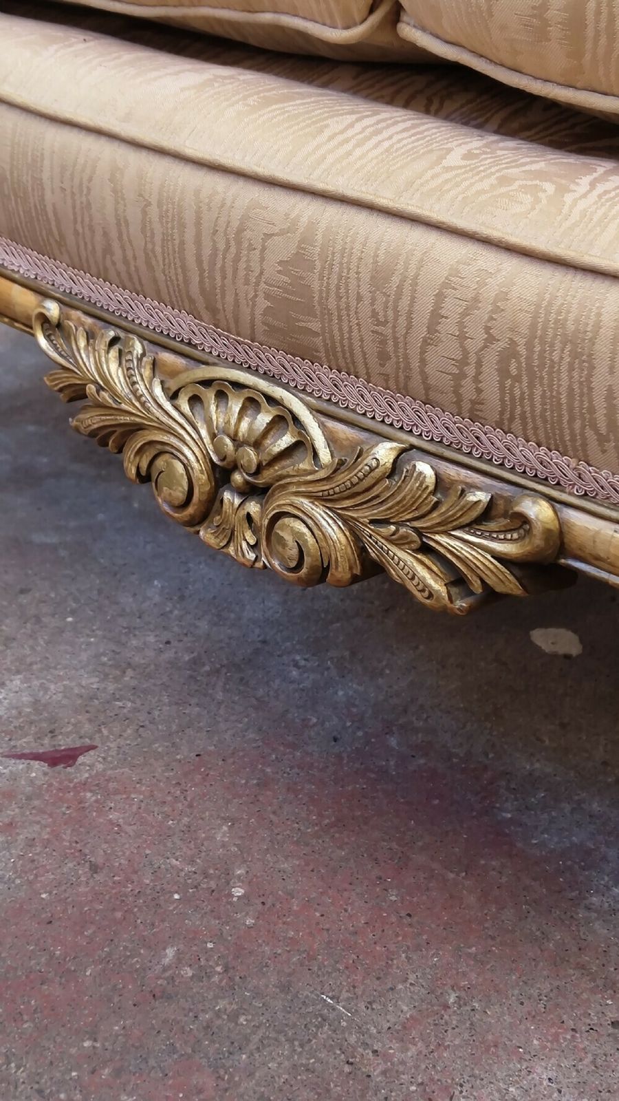 475.0 Diminutive Antique Louis XV Style Two Seater Salon Hall Sofa C1900 photo