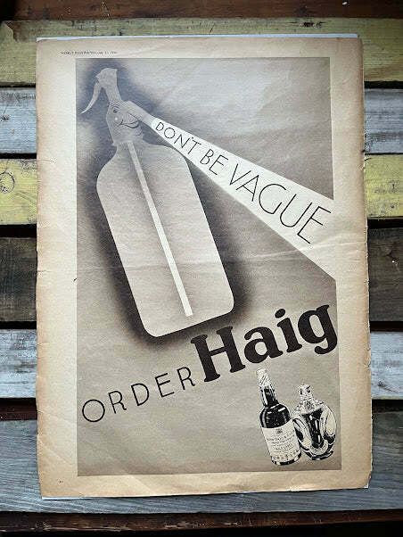 Vintage Advertising Print   1930's Haig Whisky   Don't Be Vague.. photo for sale
