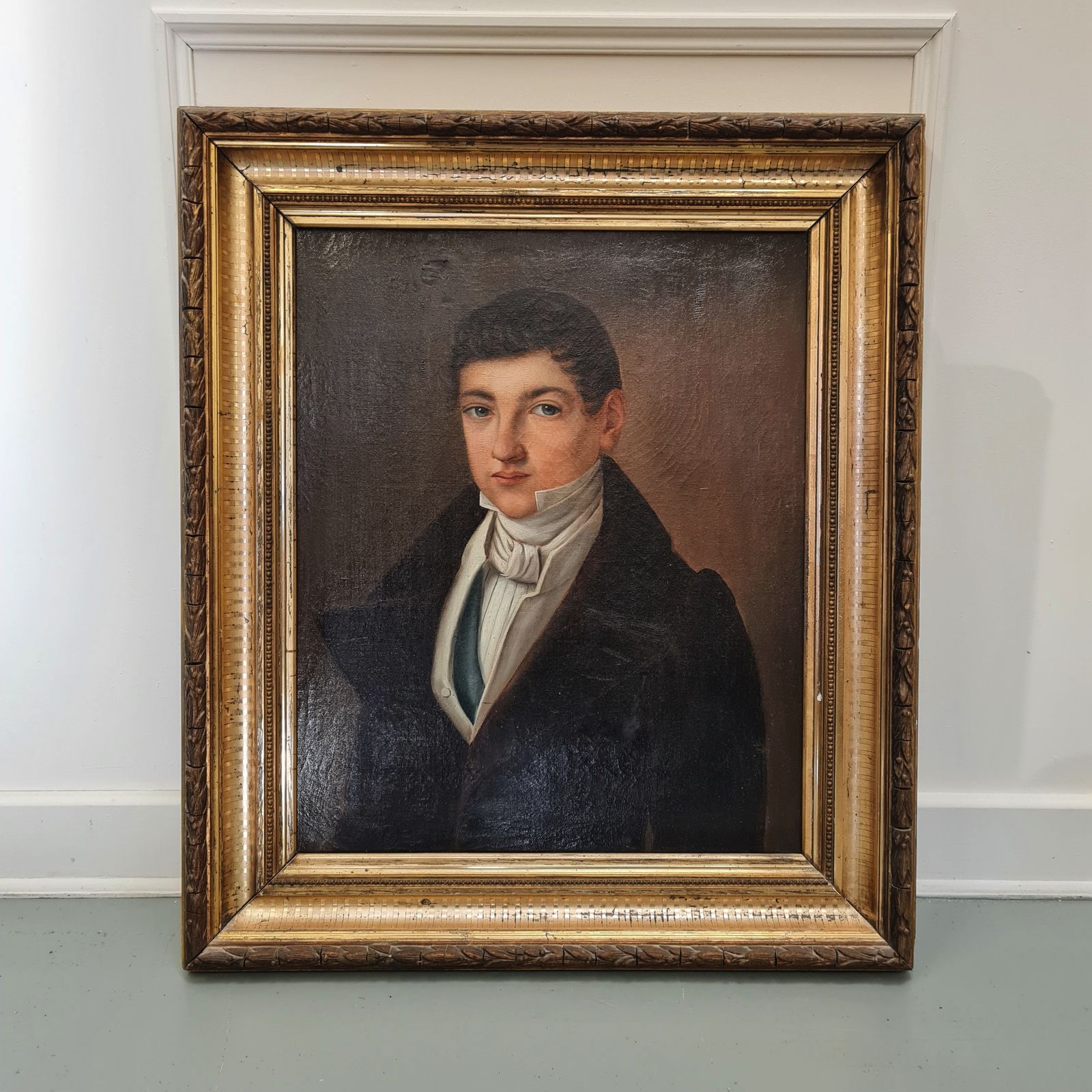 Antique Oil Painting Of Boy 1832 Free Delivery Eng/Wales