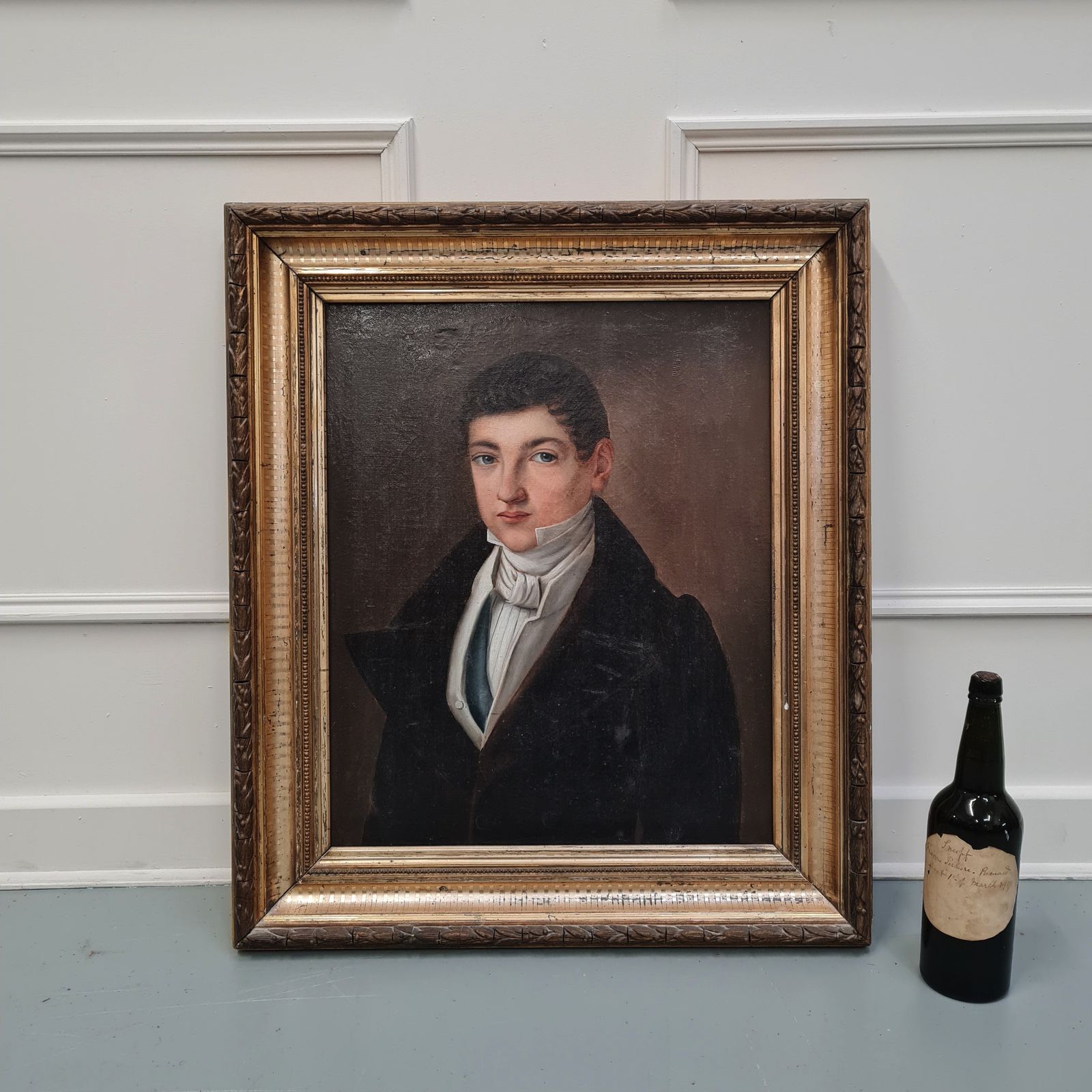 Antique Oil Painting Of Boy 1832 Free Delivery Eng/Wales photo for sale