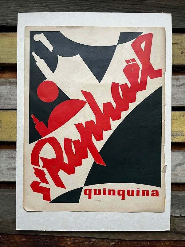 Vintage Advertising Print   Quinquina Vermouth, St Raphael, France, 1953 photo furniture