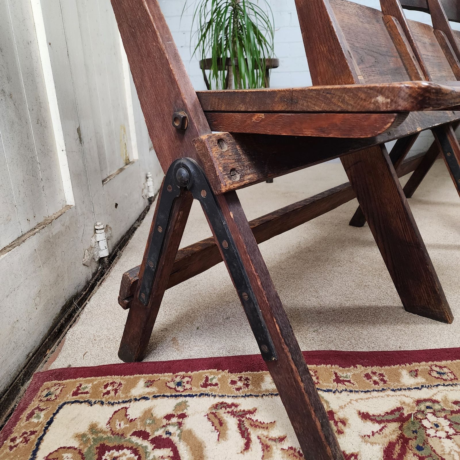 Antique Folding Theatre Seats   Early 20th Century photo Furniture