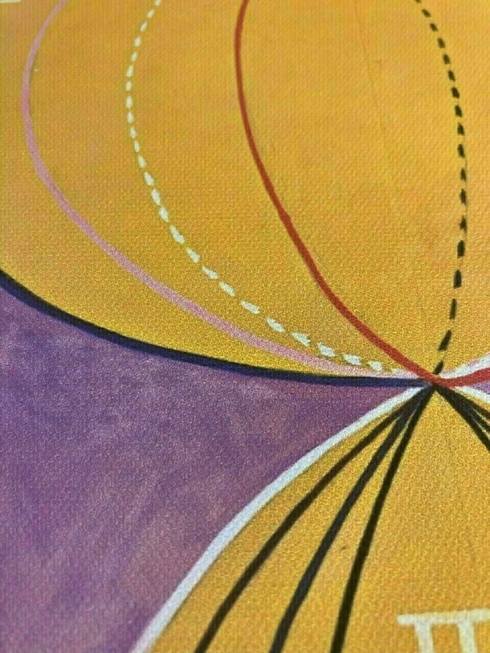 Hilma Af Klint Swedish Mid Century Canvas Paper Pink Abstract Wall Art Print photo furniture