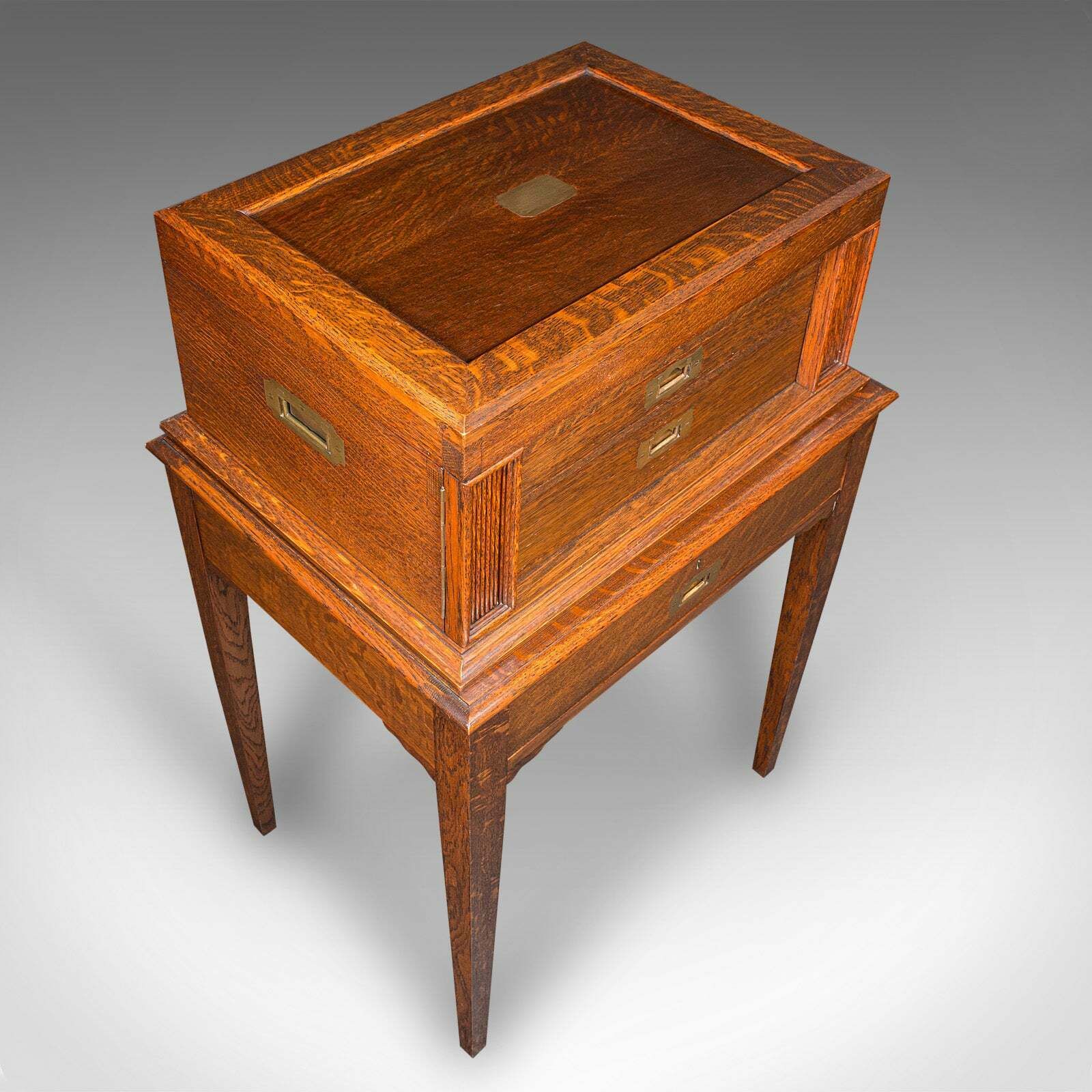 Antique 154pc Canteen On Stand, English, Oak, Mappin & Webb, Cutlery, Edwardian photo buy