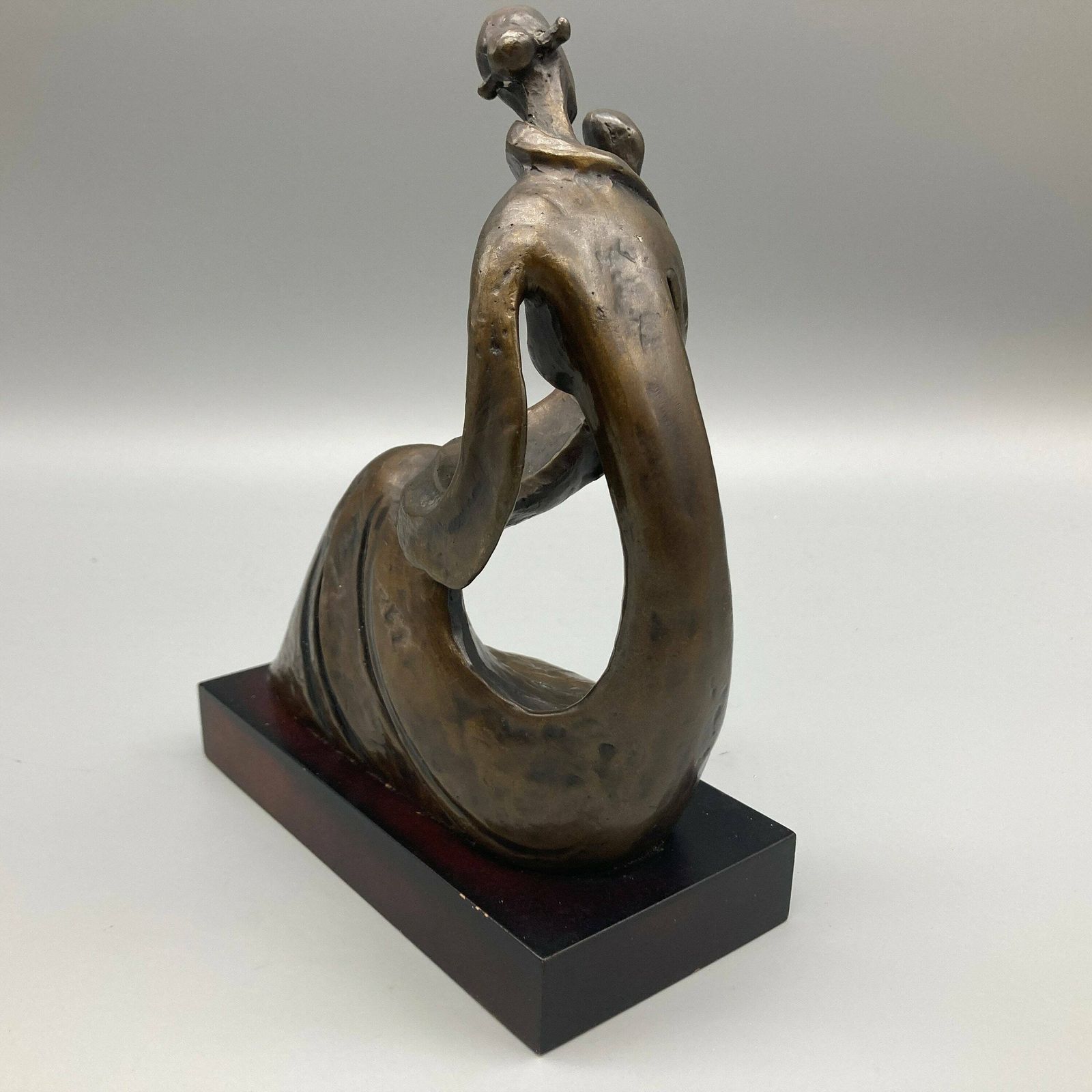 Bernard Kim 'Mother And Child' Modernist Bronze Sculpture By Bronzart USA photo buy