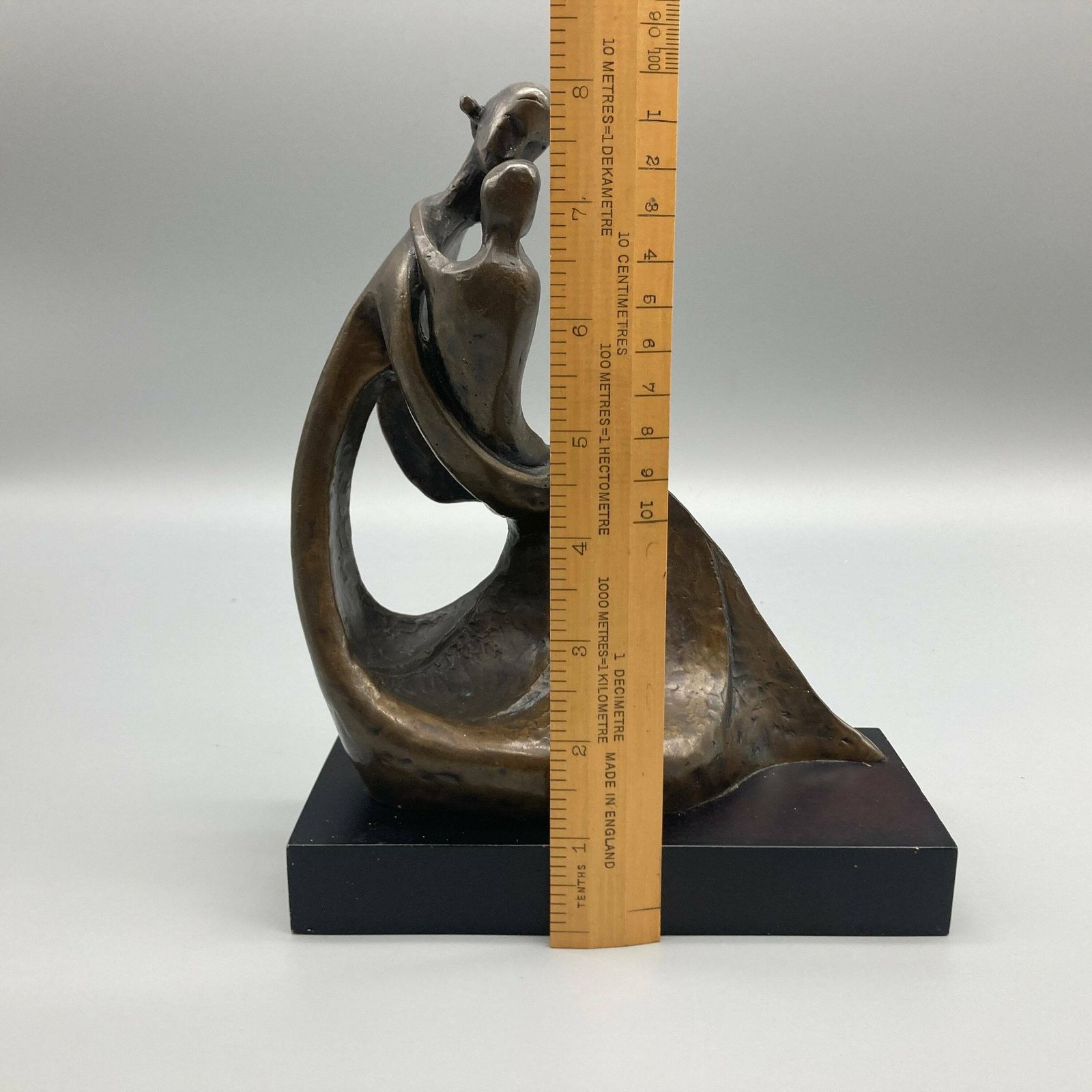 photo furniture Bernard Kim 'Mother And Child' Modernist Bronze Sculpture By Bronzart USA