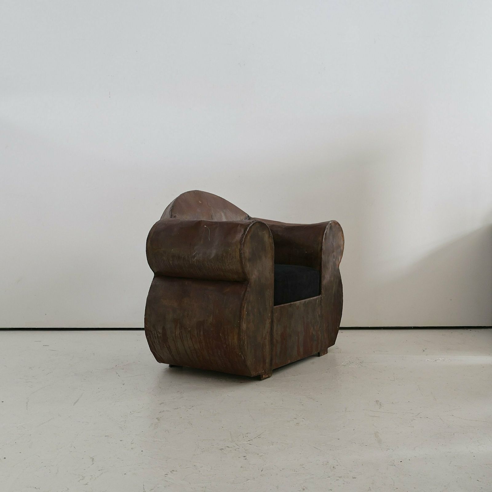 Sculptural 1970s Oversized Metal Club Chair photo vinterior
