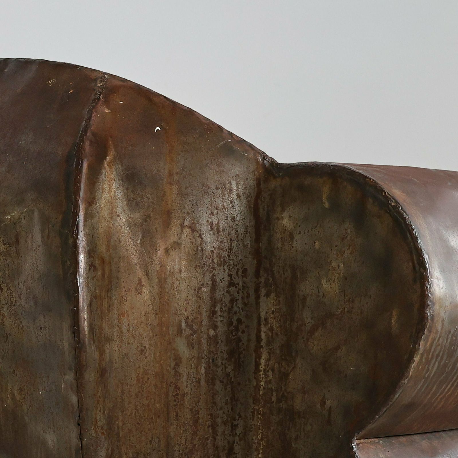 photo furniture Sculptural 1970s Oversized Metal Club Chair