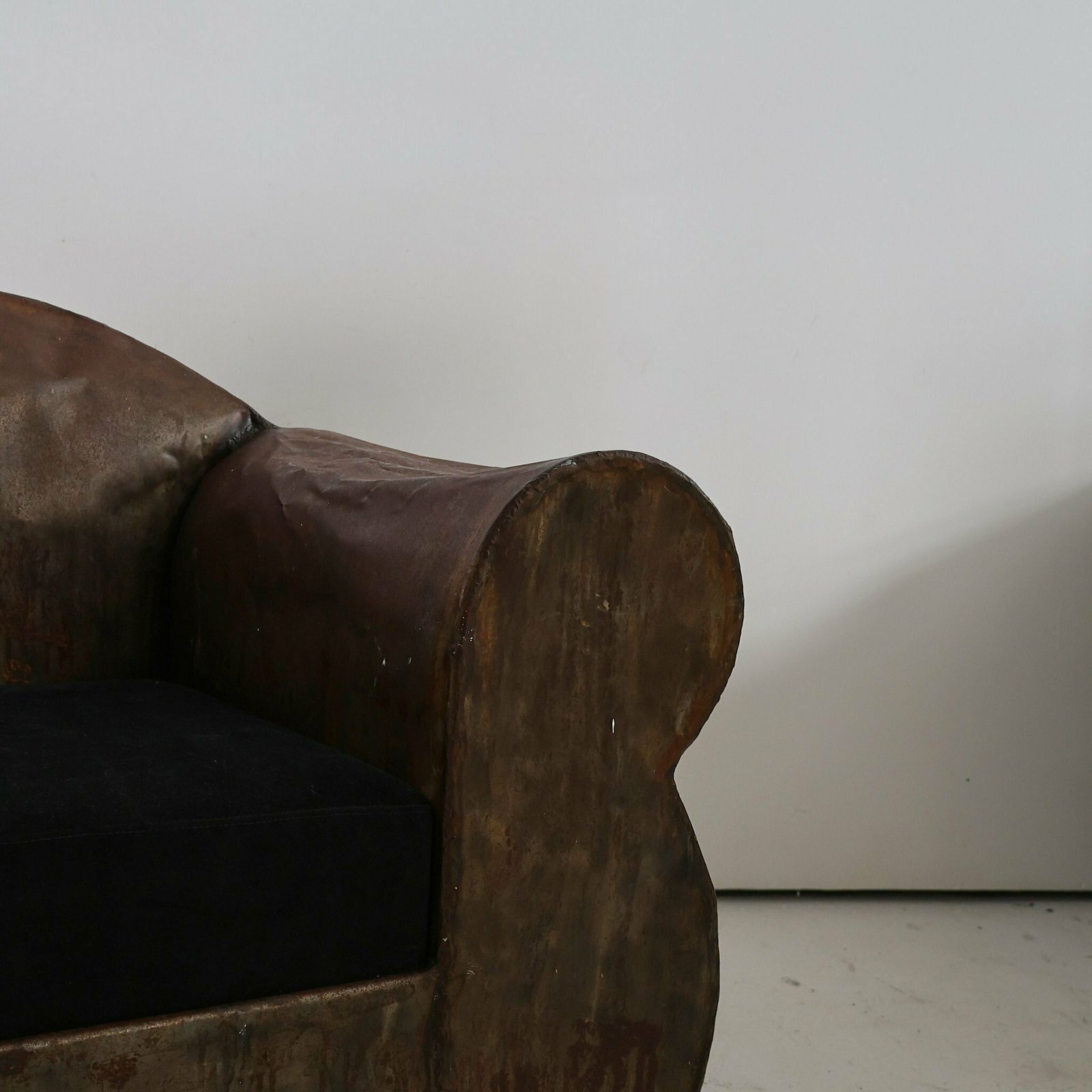 Furniture Sculptural 1970s Oversized Metal Club Chair photo