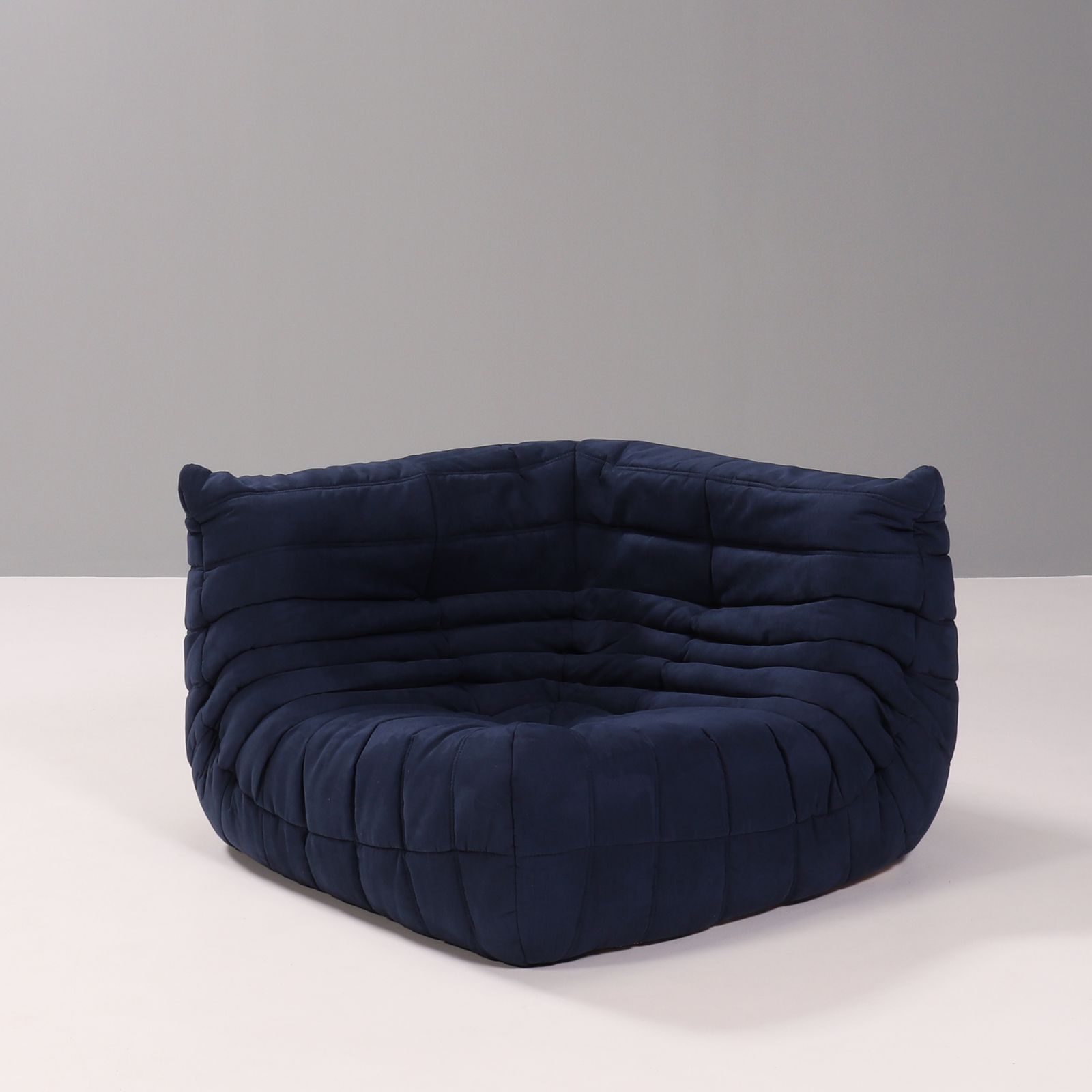 Ligne Roset By Michel Ducaroy Togo Blue Modular Sofa And Footstool, Set Of Five photo Furniture