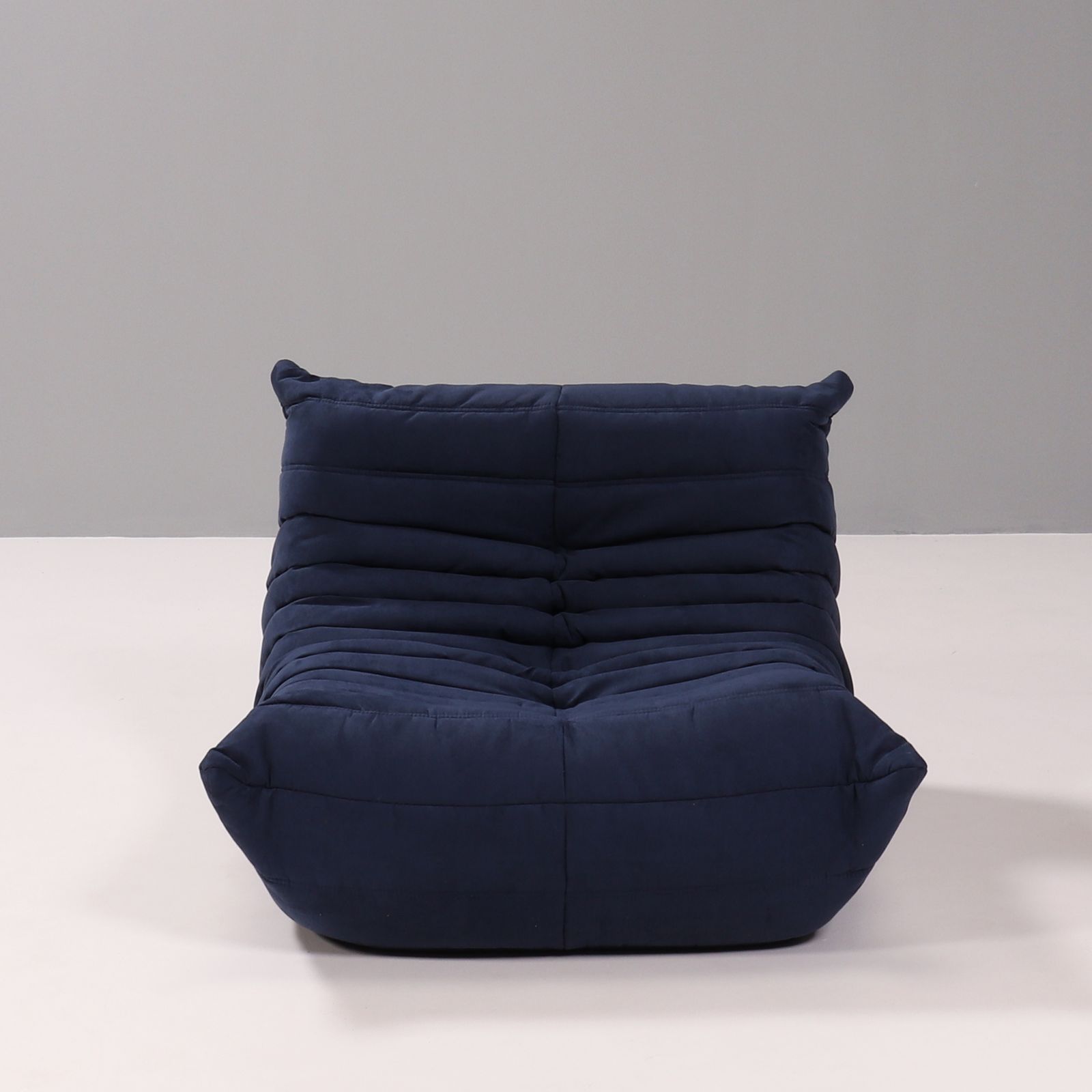 Ligne Roset By Michel Ducaroy Togo Blue Armchair And Footstool, Set Of Two photo furniture