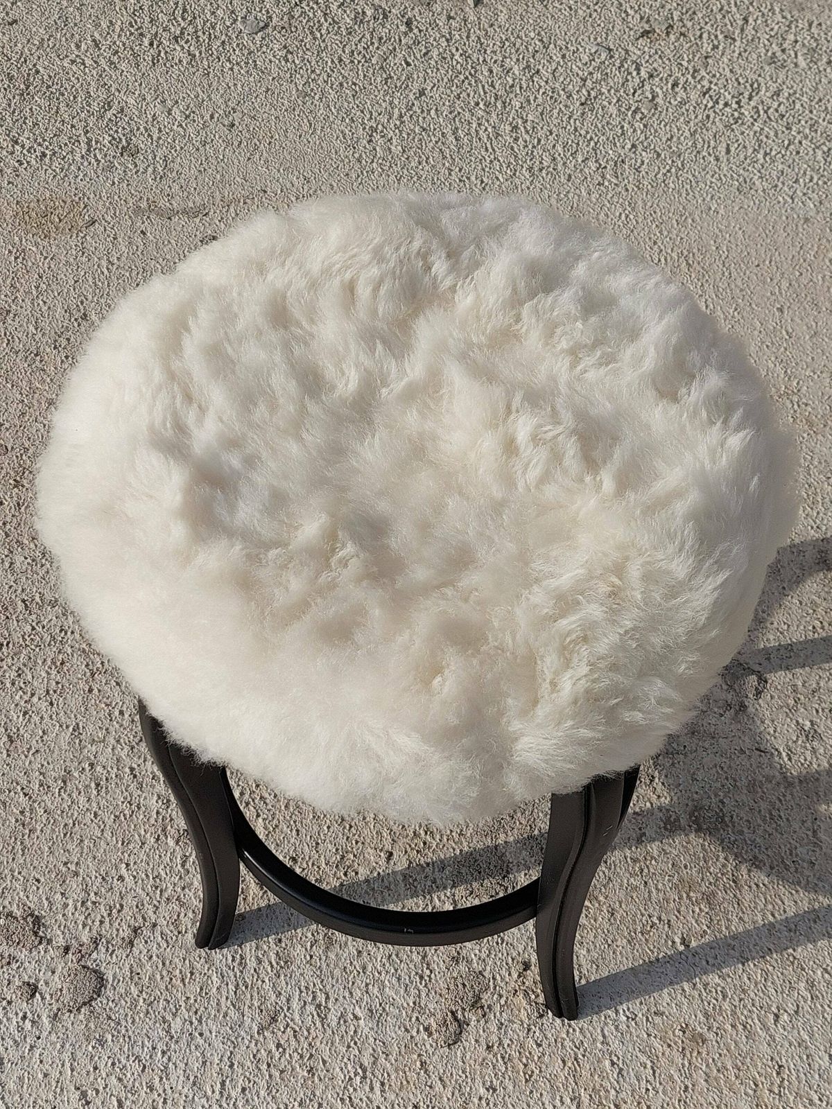 photo furniture Thonet Style Stool /Thonet Style Sheepskin Chair /Mcm Stool Sheepskin Stool/ Unique Stool,Chair / Sheepskin Stool/Mcm Home/Mcm Interior/80's
