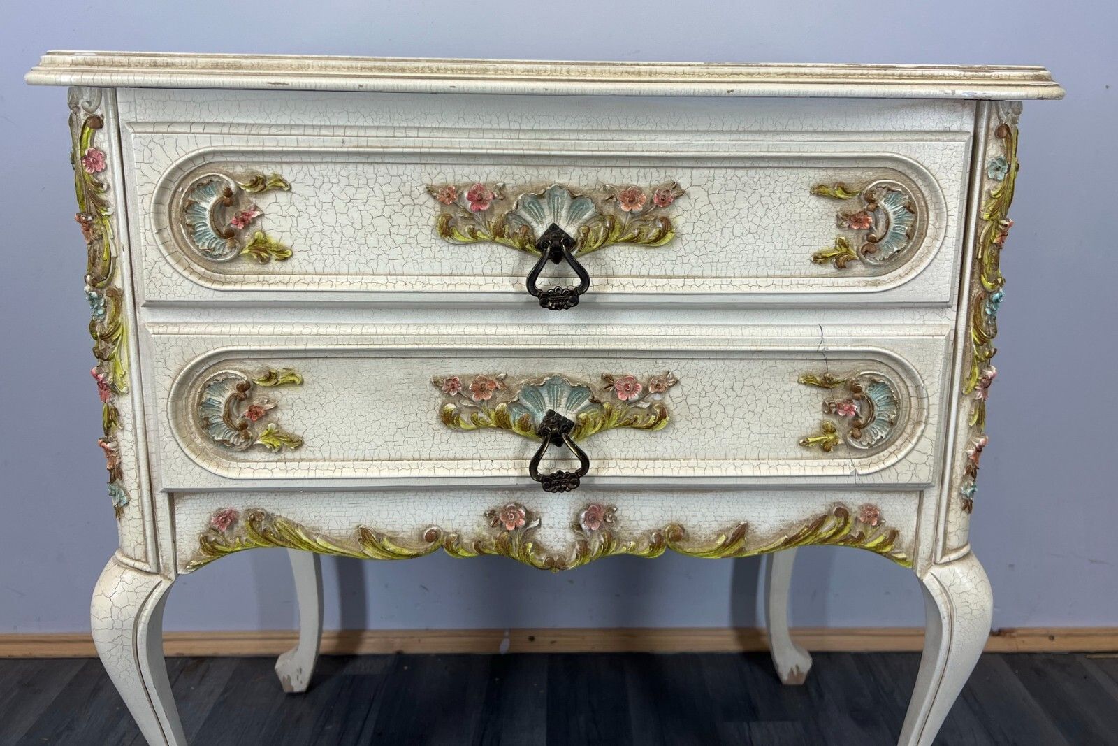 Shabby Chic French Louis XIV Chest Of Drawers Sideboard Cabinet Storage Lot 3467 photo for sale