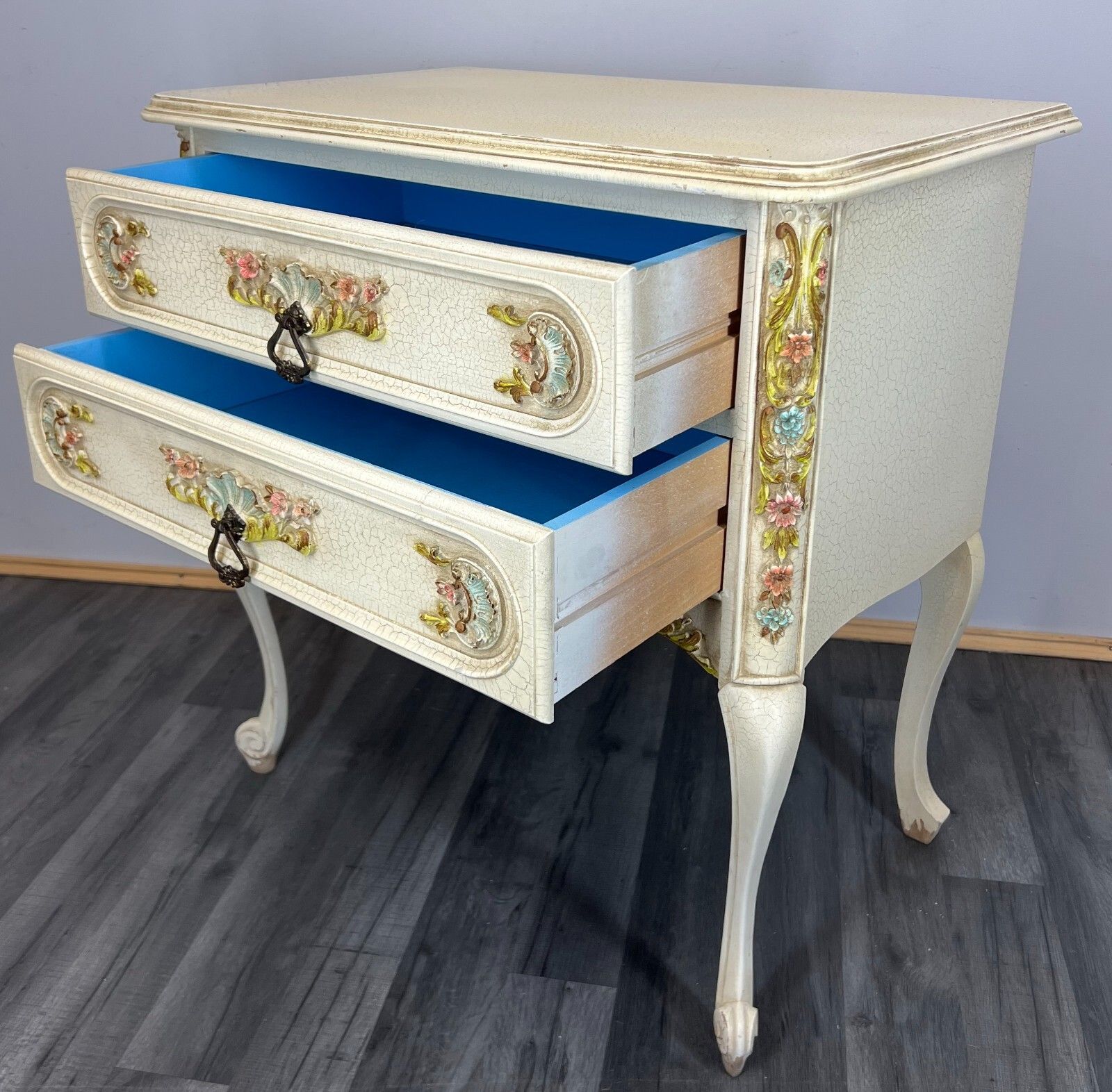 photo vintage Shabby Chic French Louis XIV Chest Of Drawers Sideboard Cabinet Storage Lot 3467
