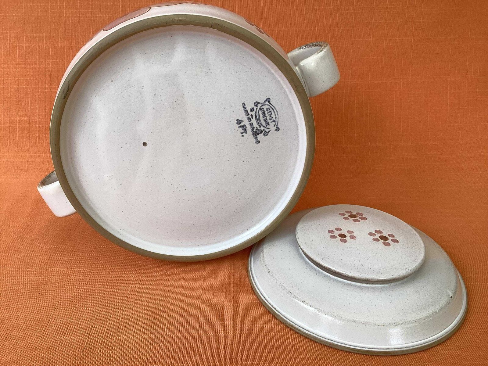 1970s Denby Gypsy Lidded Casserole Dish (4 Pint Capacity), Denby Gypsy Large Casserole, 1970s Casserole Dish, Denby Stoneware, Vintage Denby photo vintage