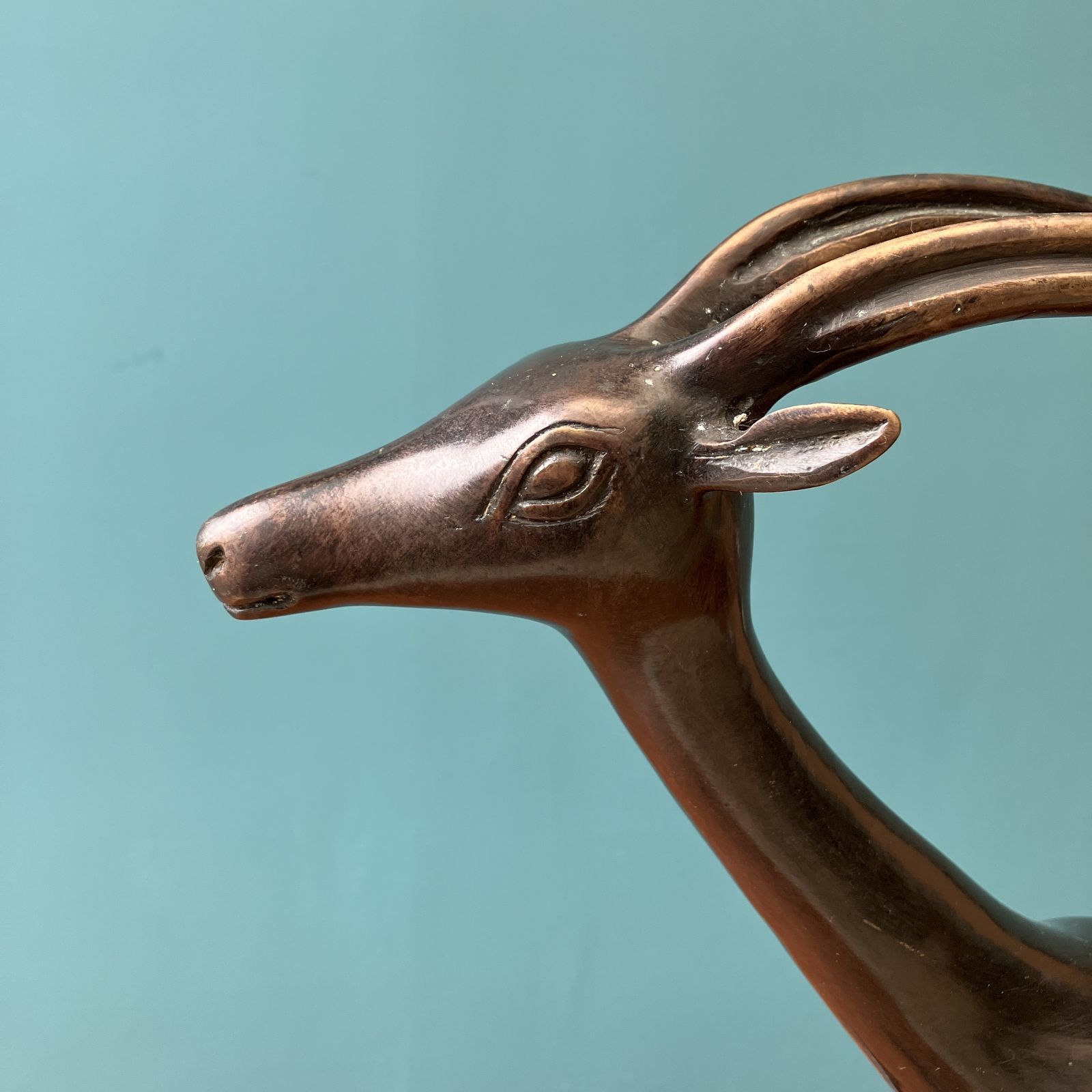 Art Deco Bronze Antelope Figurine Statue Art Sculpture 43cm Tall photo Art