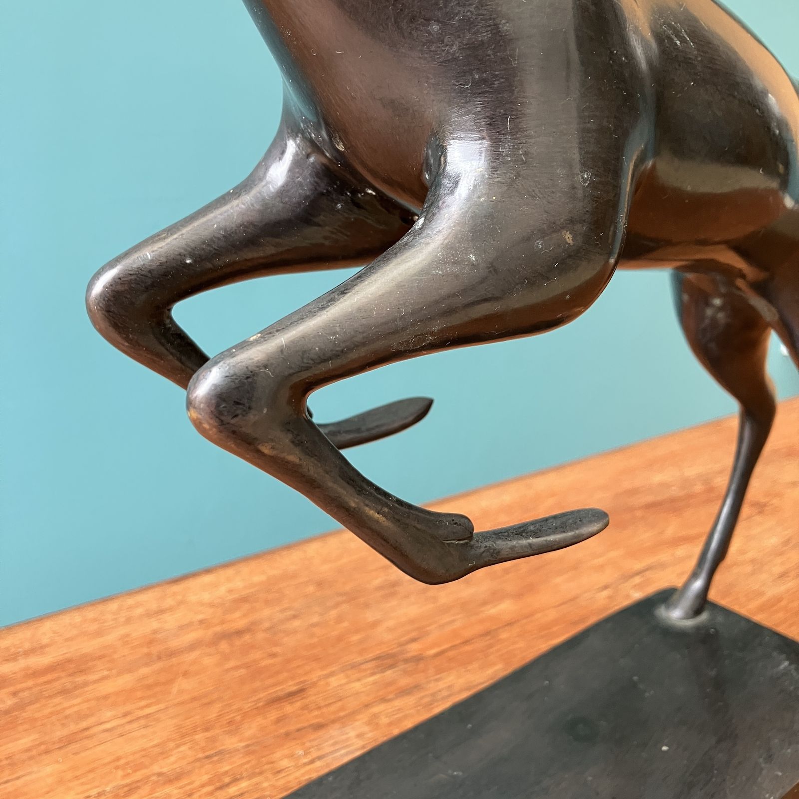 Art Deco Bronze Antelope Figurine Statue Art Sculpture 43cm Tall photo vinterior