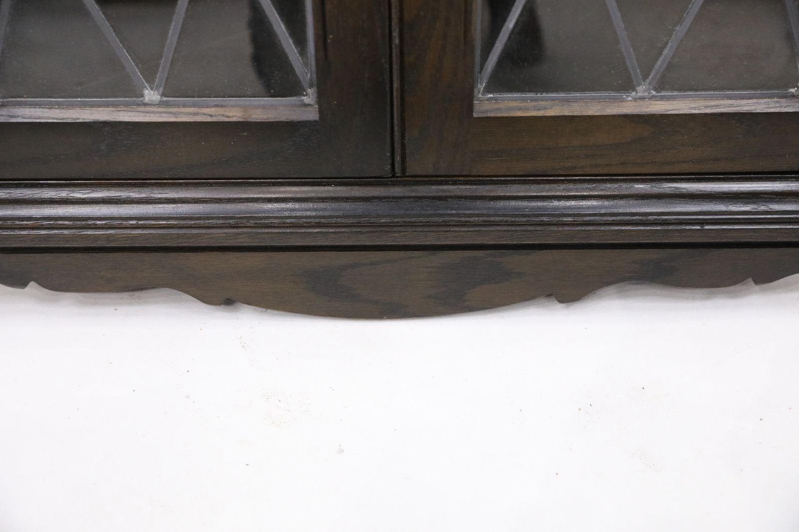 Old Charm Oak Hanging Corner Display Cabinet In Jacobean Brown Free Uk Delivery photo for sale