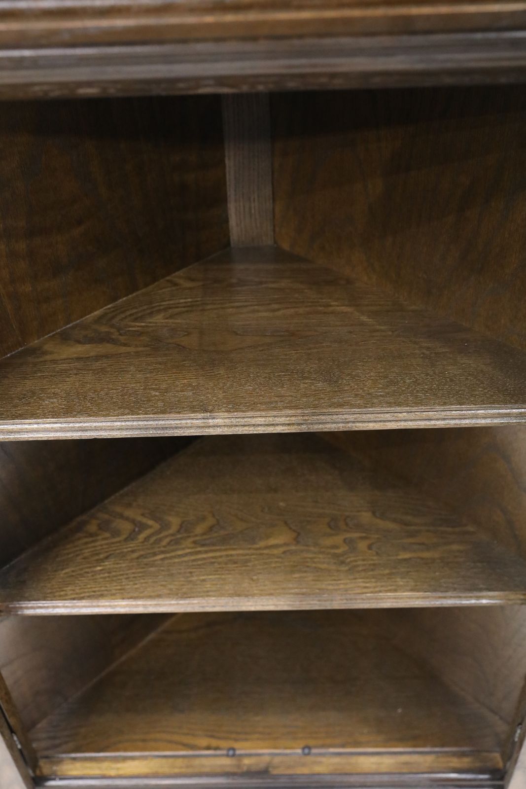 Furniture Old Charm Oak Hanging Corner Display Cabinet In Jacobean Brown Free Uk Delivery photo