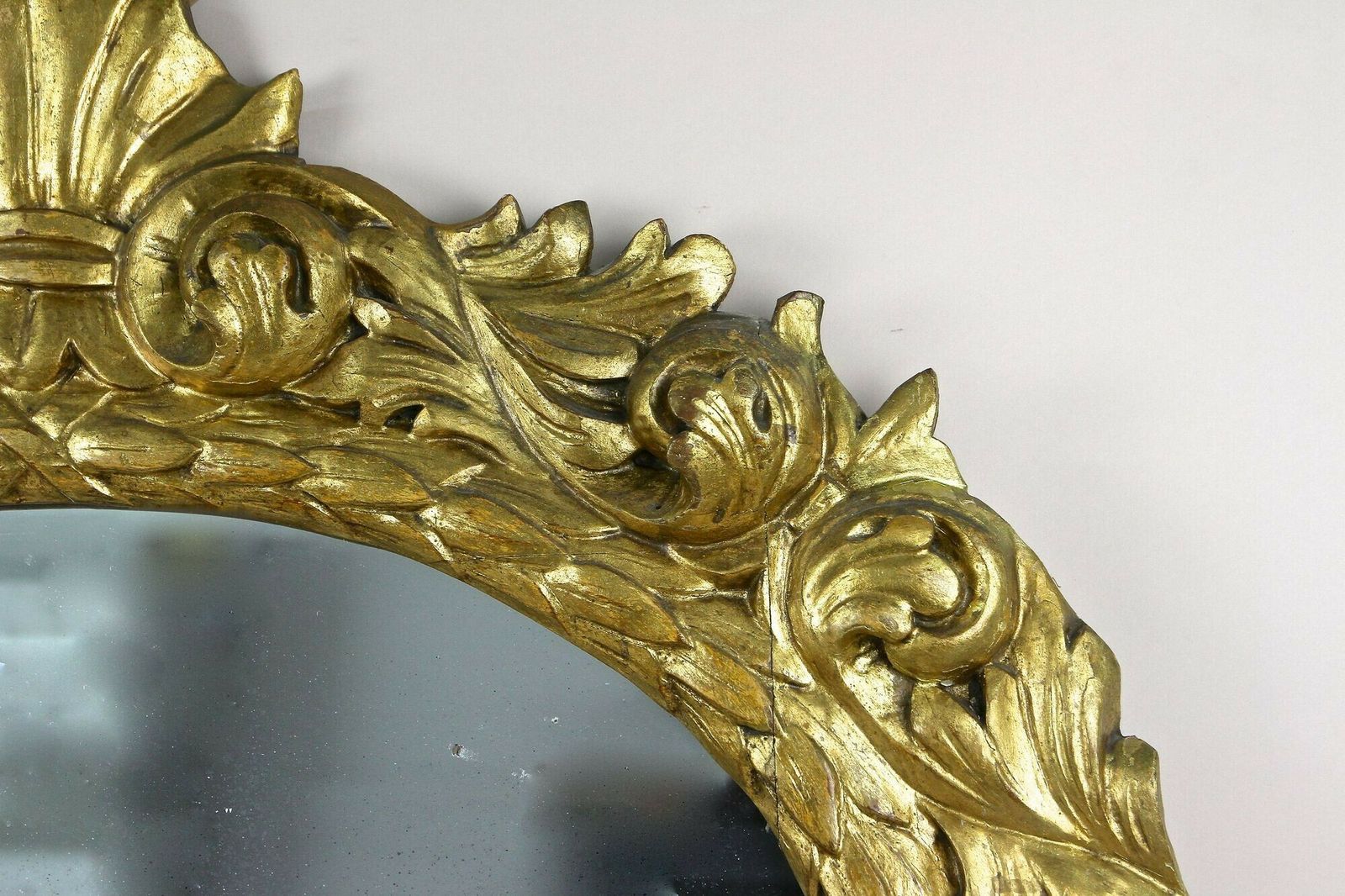19th Century Oval Gilt Florentine Mirror, Original , At Ca. 1810 photo for sale