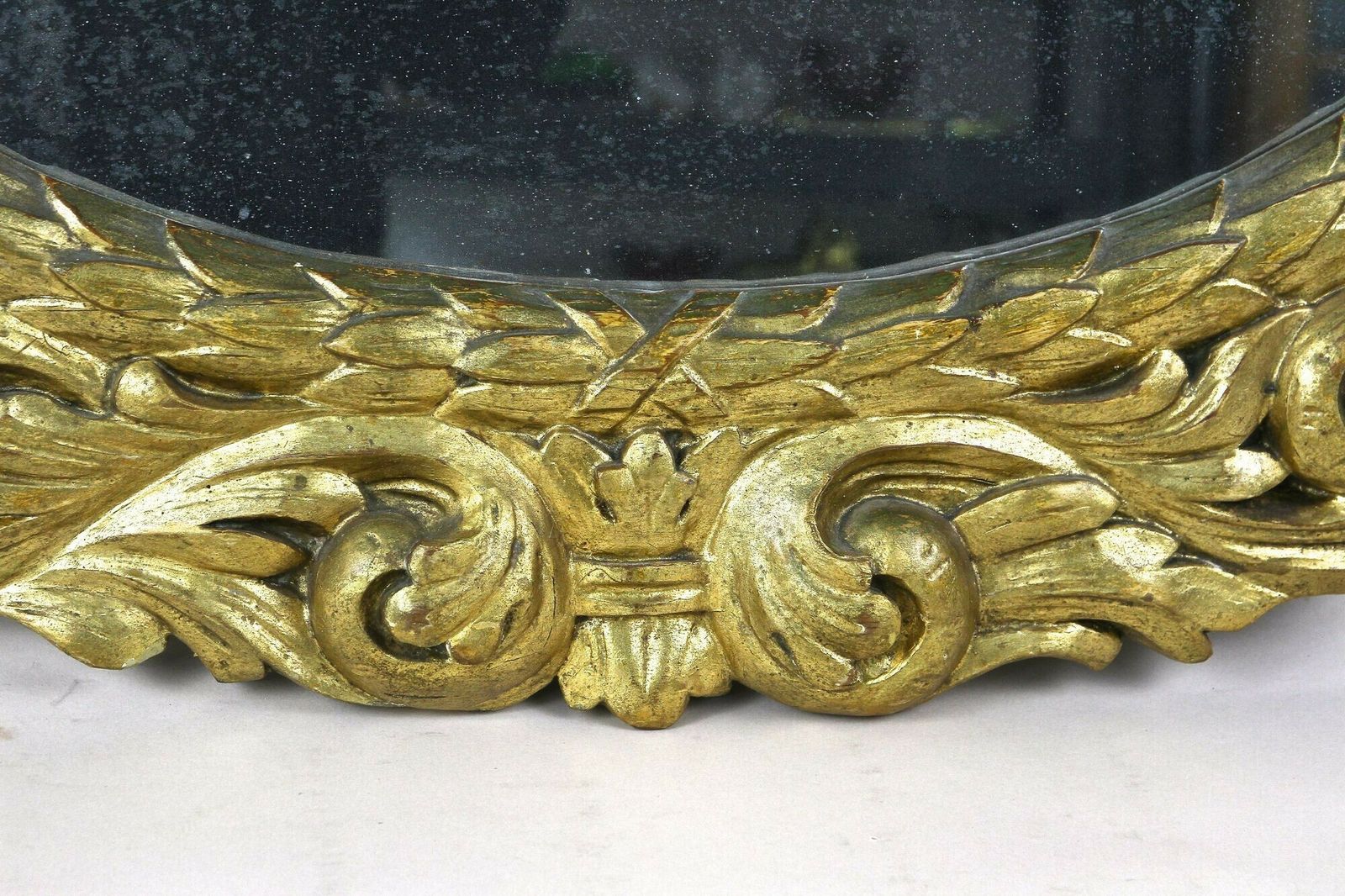 19th Century Oval Gilt Florentine Mirror, Original , At Ca. 1810 photo vinterior