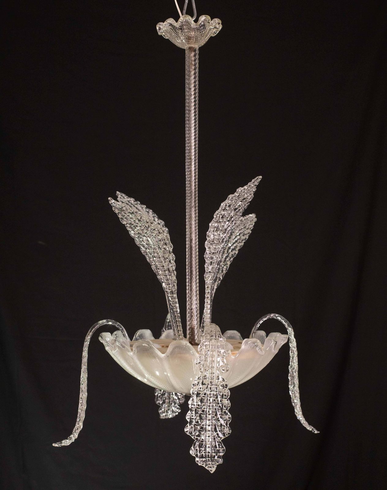 Elegant Art Decò Murano Glass Leaves, 1950s photo for sale