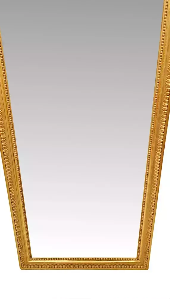 A Very Rare Tall And Narrow 19th Century Giltwood Dressing, Pier Or Hall Mirror photo Home Decor