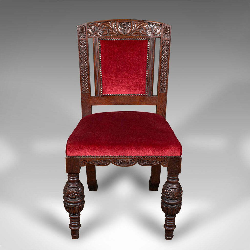 Set Of 4 Antique Dining Chairs, Scottish, Oak, Gothic Revival, Victorian, C.1880 photo furniture