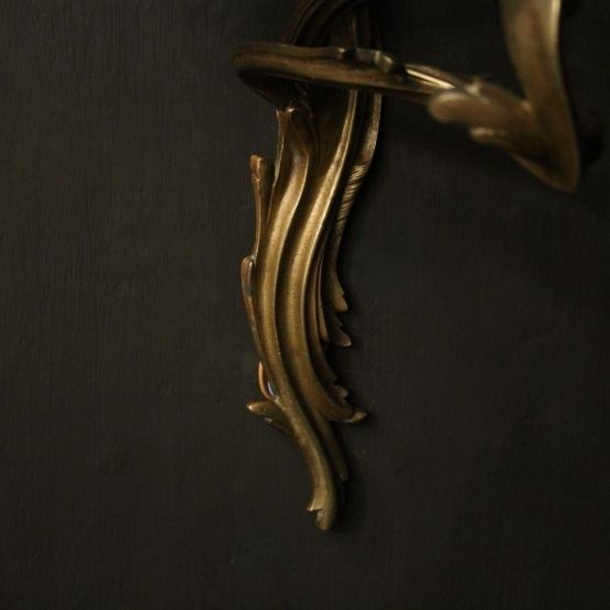 French Pair Of Bronze Antique Wall Sconces photo buy