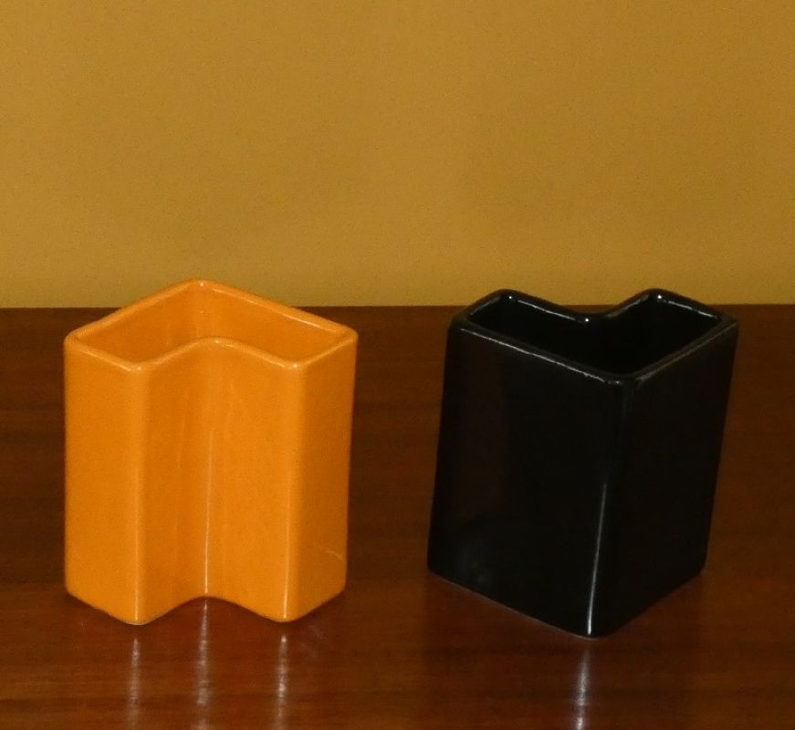Home Decor Set Of 3 Ceramic Vases By Aldo Cotti, Italy 1970s photo